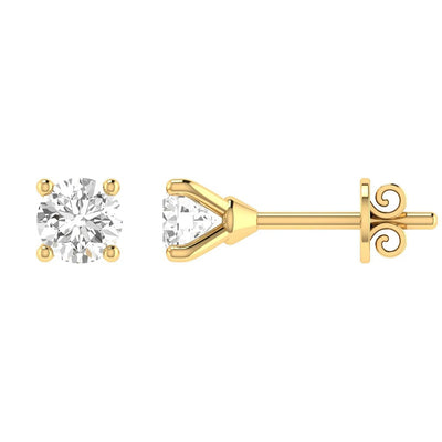 Diamond Stud Earrings with 0.25ct Diamonds in 9K Yellow Gold
