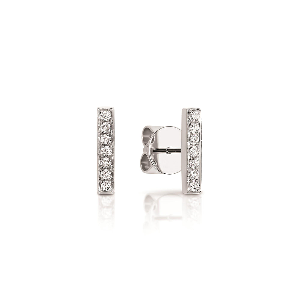 Diamond Bar Earrings. Crafted in 9k Rose Gold
