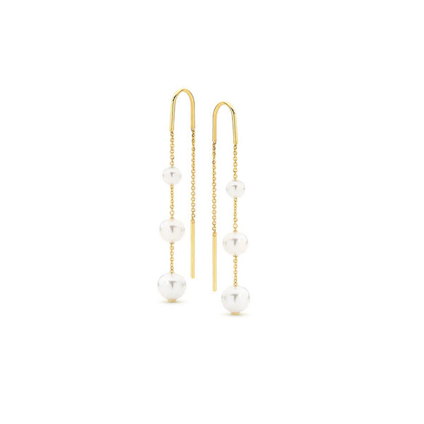 Ethereal Aureate Pearl Earrings