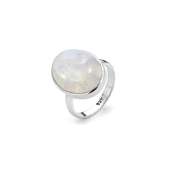 .925 Sterling Silver Moonstone Ring