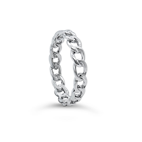 .925 Sterling Silver Link Ring