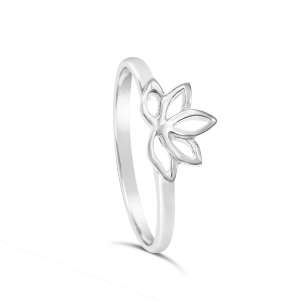 .925 Sterling Silver Lotus Flower Ring