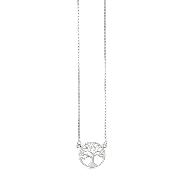 925 Sterling Silver Tree of Life Necklace 45cm