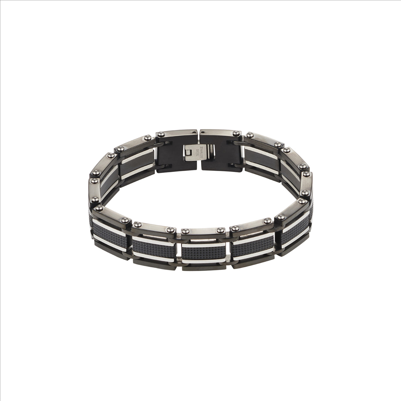 Stainless Steel/Ion plated Black Link Bracelet