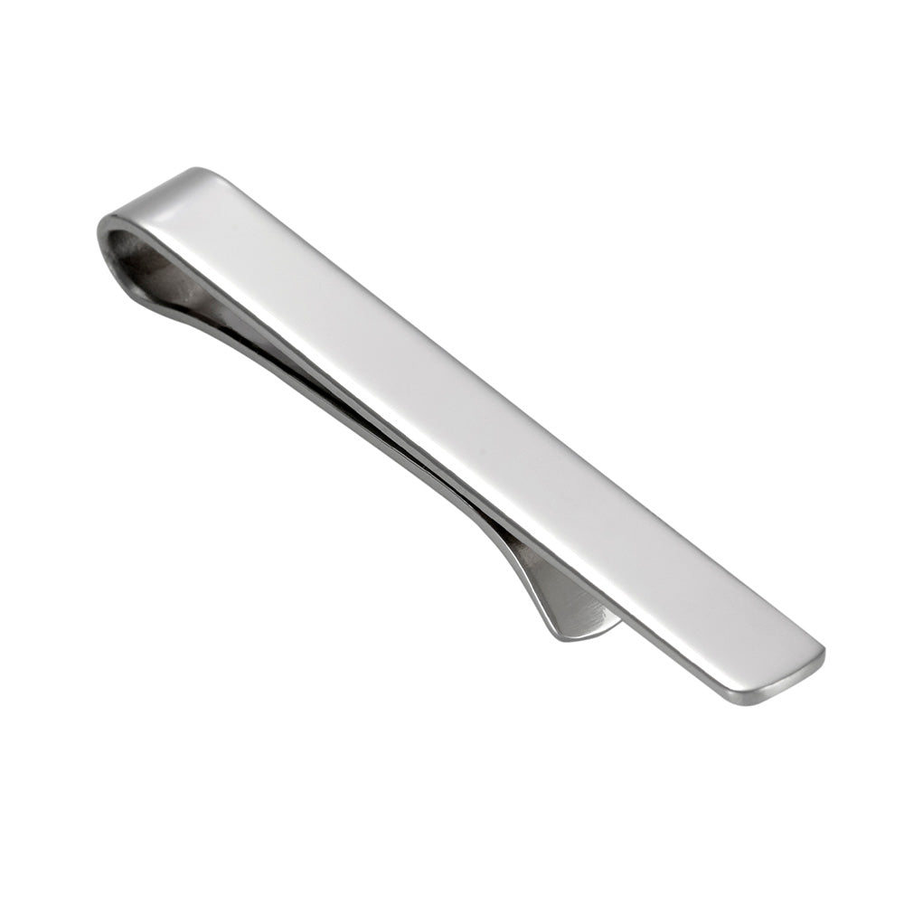 Rhodium plated Sterling Silver Tie Slide 50mm