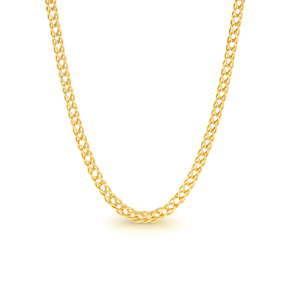 9k Yellow Gold & Sterling Silver Bonded Chain