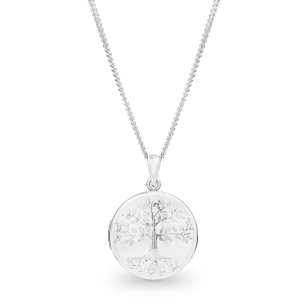 Sterling Silver 'Tree of Life' Locket with Chain