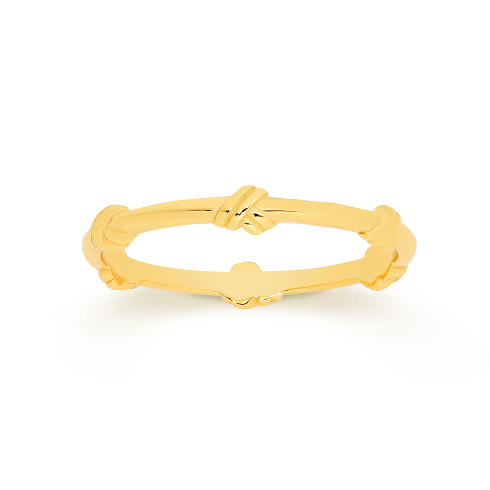 Sterling Silver Gold Plated Twist Band